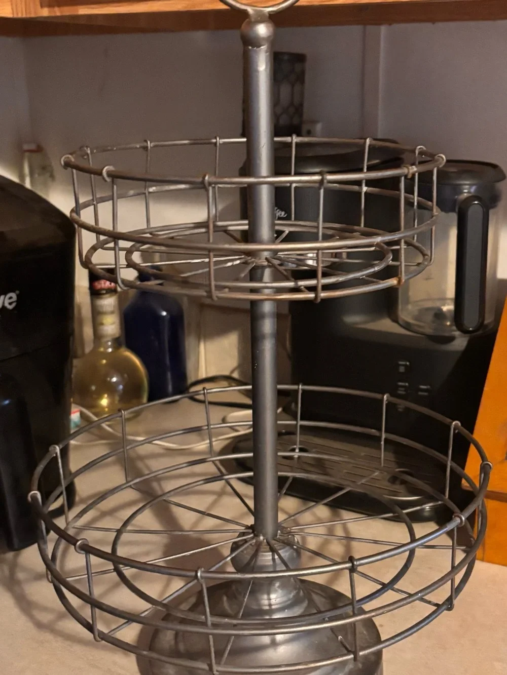 Two-Tier Metal Wire Serving Stand -